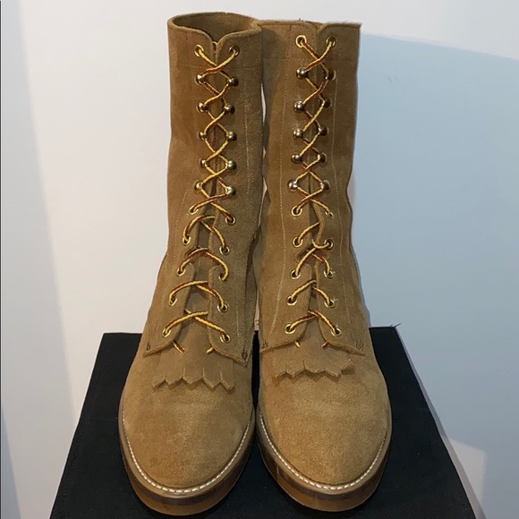 Unisex Camel Suede Mid Calf - Picture 2 of 9